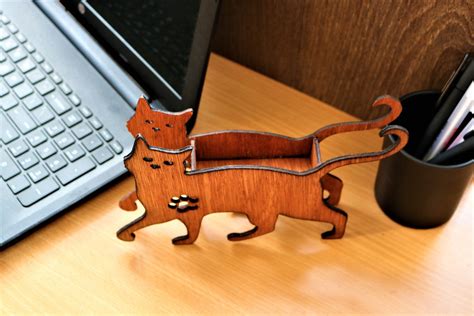 cat business card holder